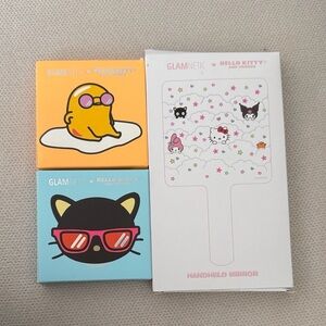 Sanrio Hello Kitty Glamnetic Bundle Compact Mirrors Handheld Chococat Gudetama